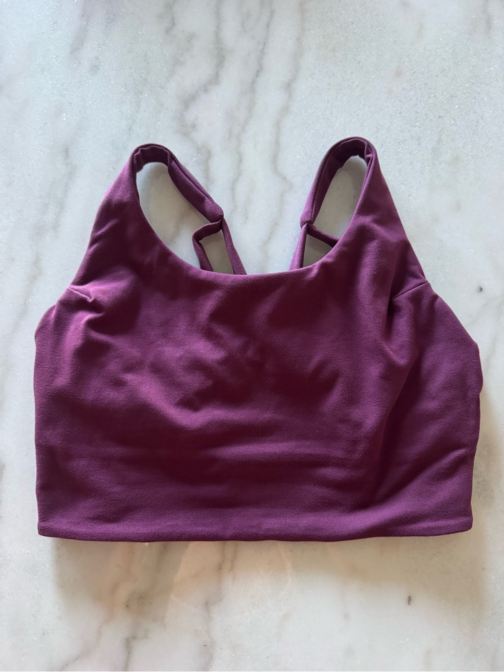 Bombshell Sportswear Plum Racerback Sports Bra